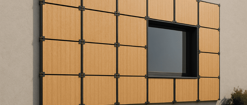 Beneficios del bambú en áreas comunes Diferencia de un primer plano de una ventana de bambú