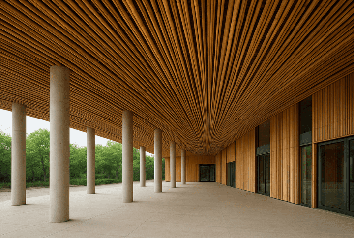 Materiales de bambú y estética